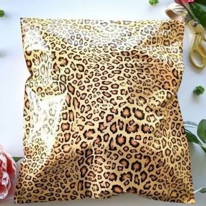 15 14x17 leopard designer polymailer